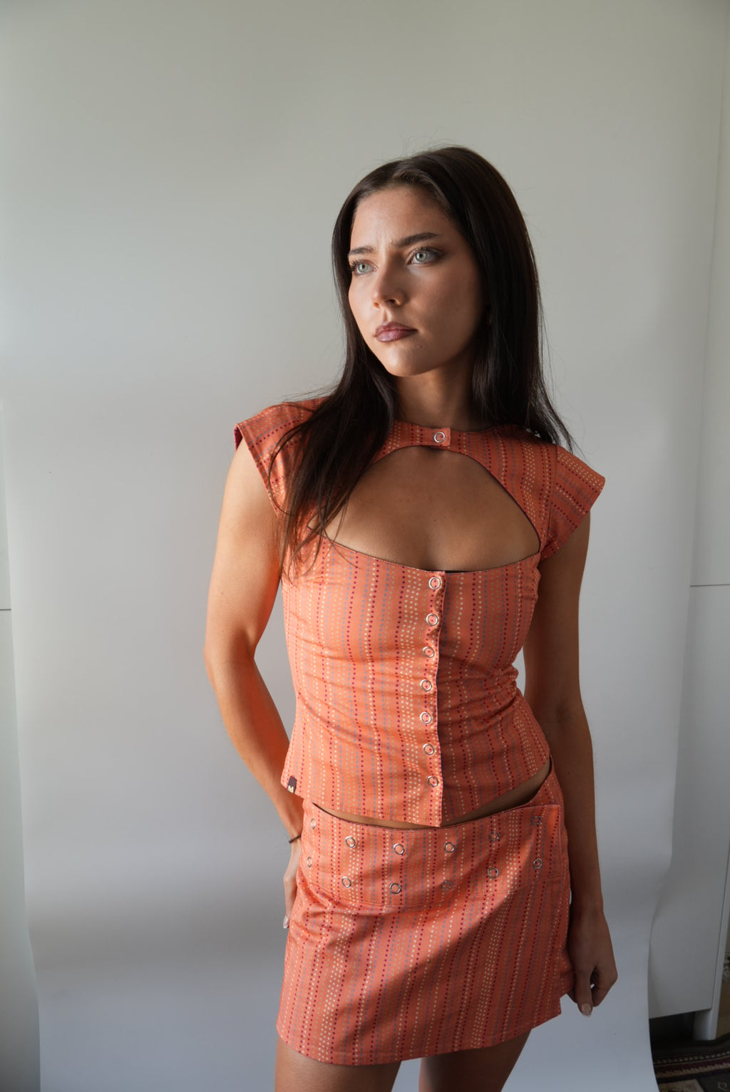 Louise top Sunset & Magenta