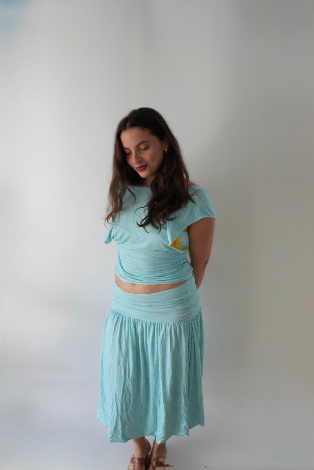 Gianna Top yellow & Aqua