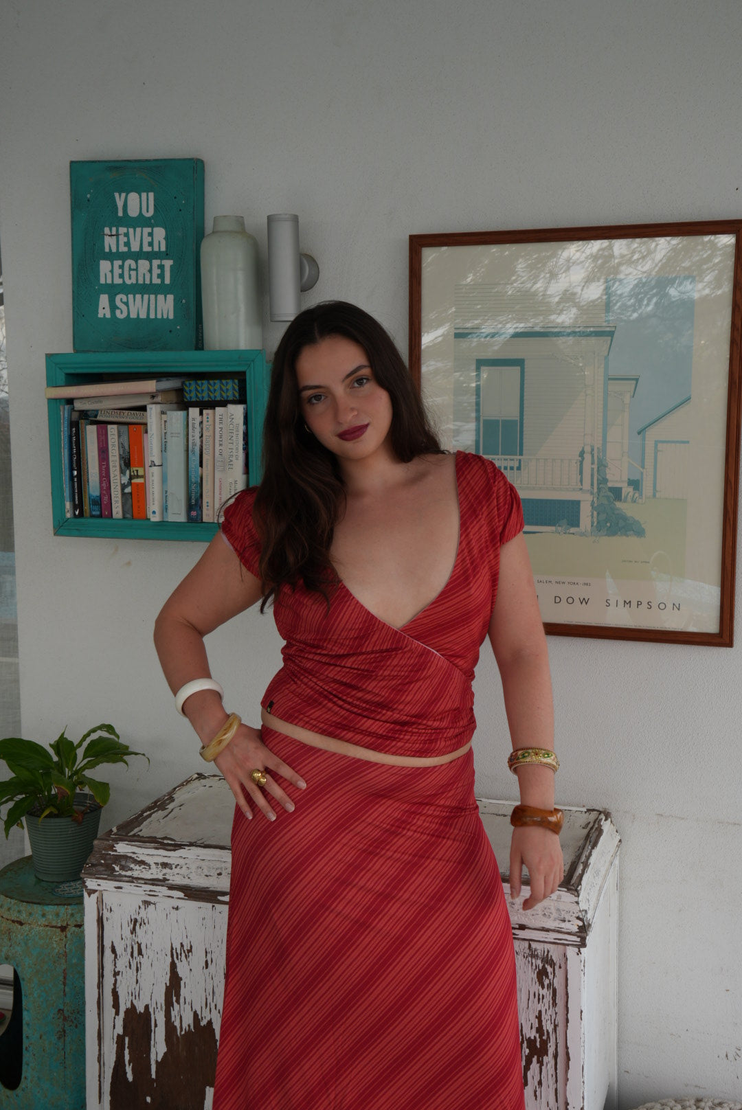 Yasmin Skirt Pink & Terracotta