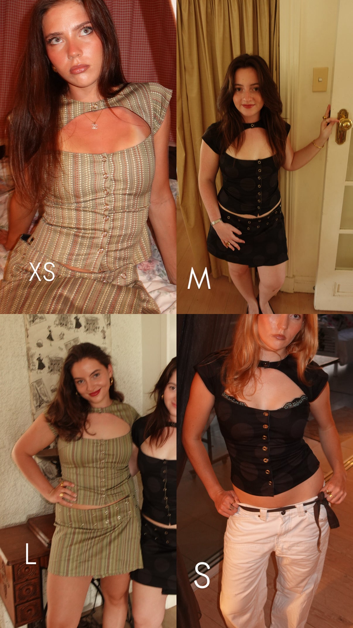 Louise top Olive & Black