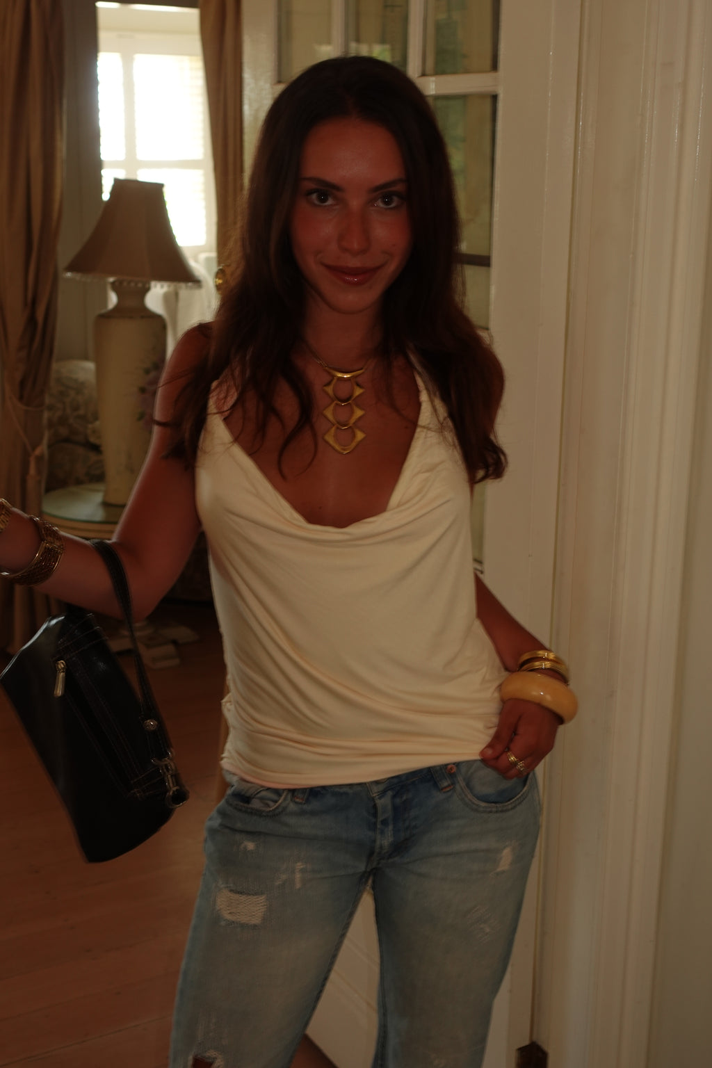June Top Cream & Pink