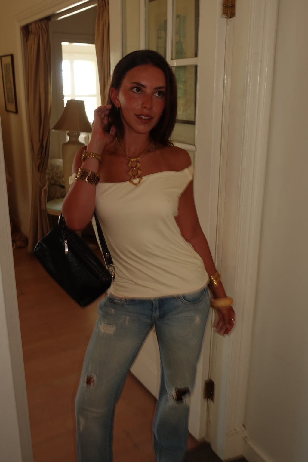June Top Cream & Pink