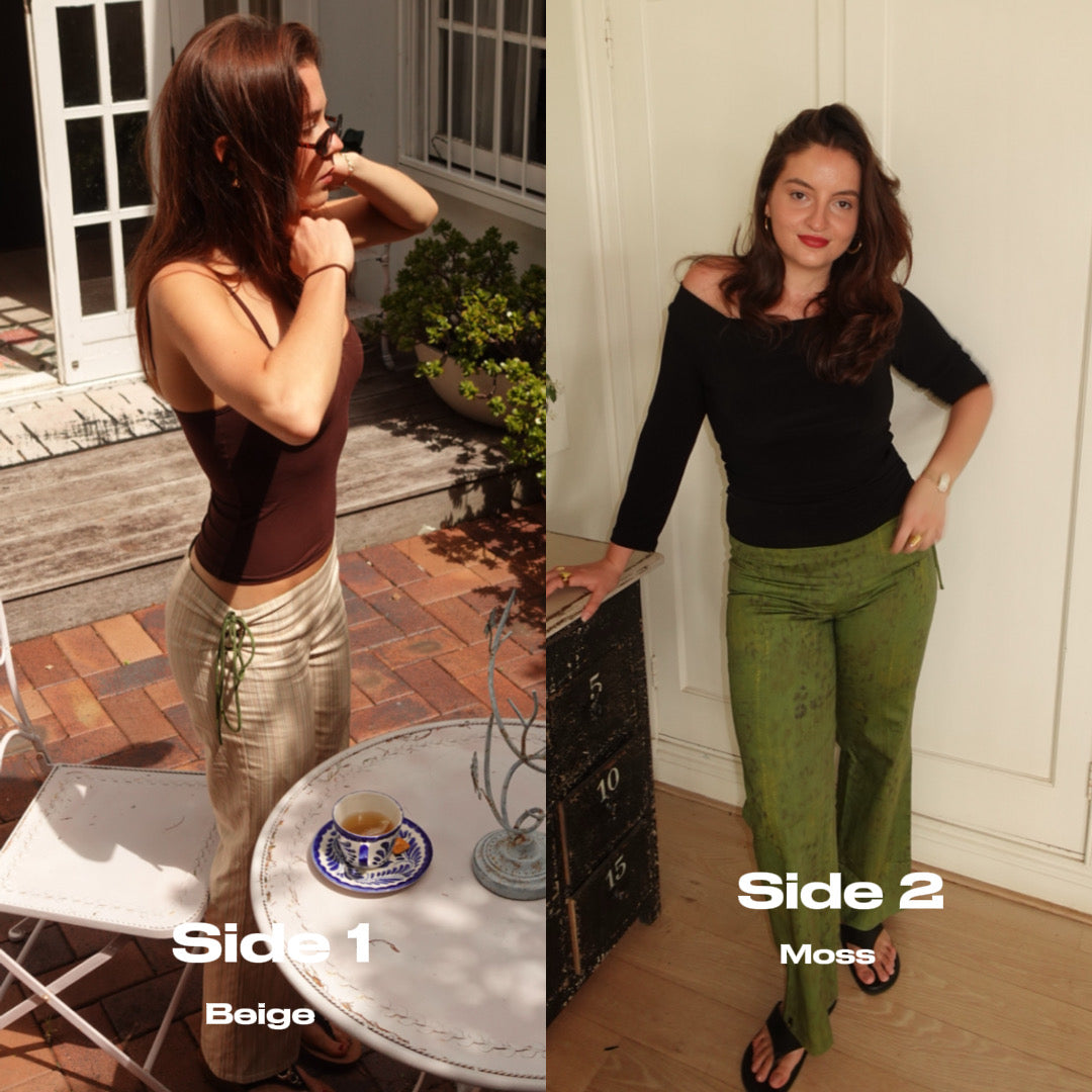 Melia Ann Julia Pants Moss & Beige