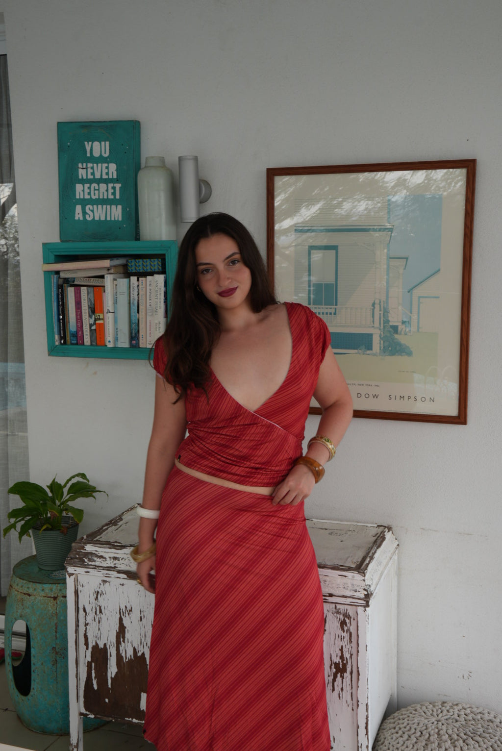 Yasmin Skirt Pink & Terracotta