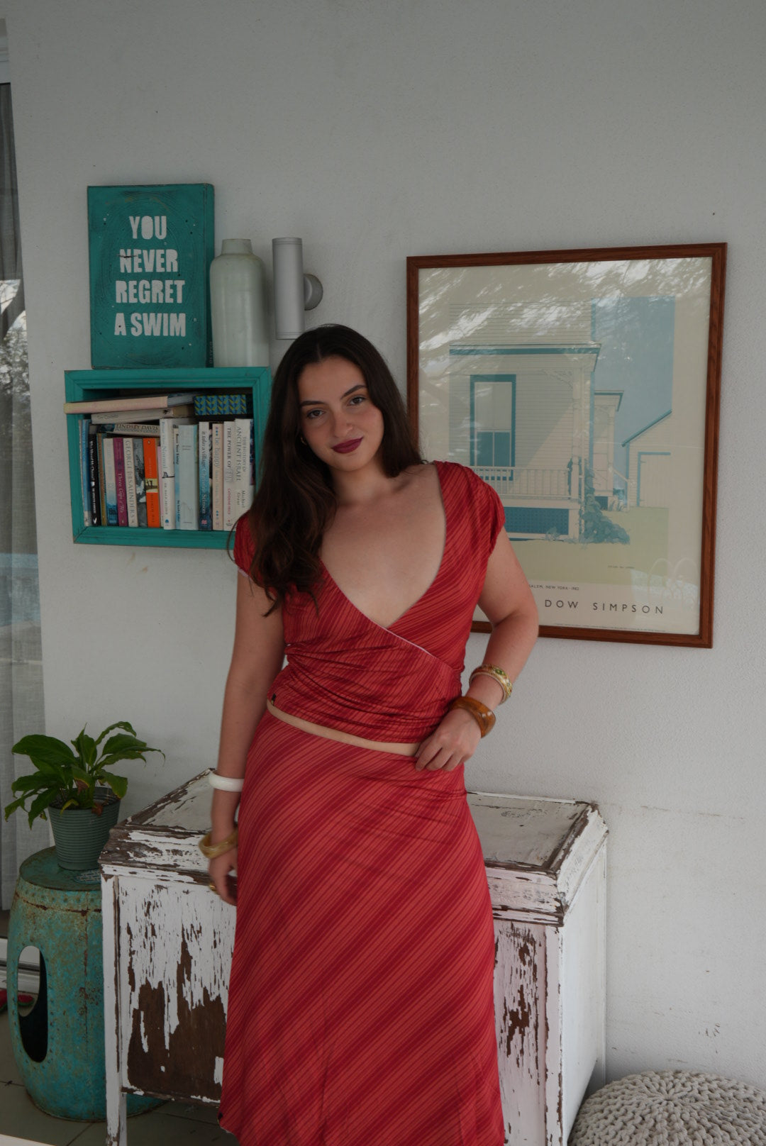 Yasmin Skirt Pink & Terracotta