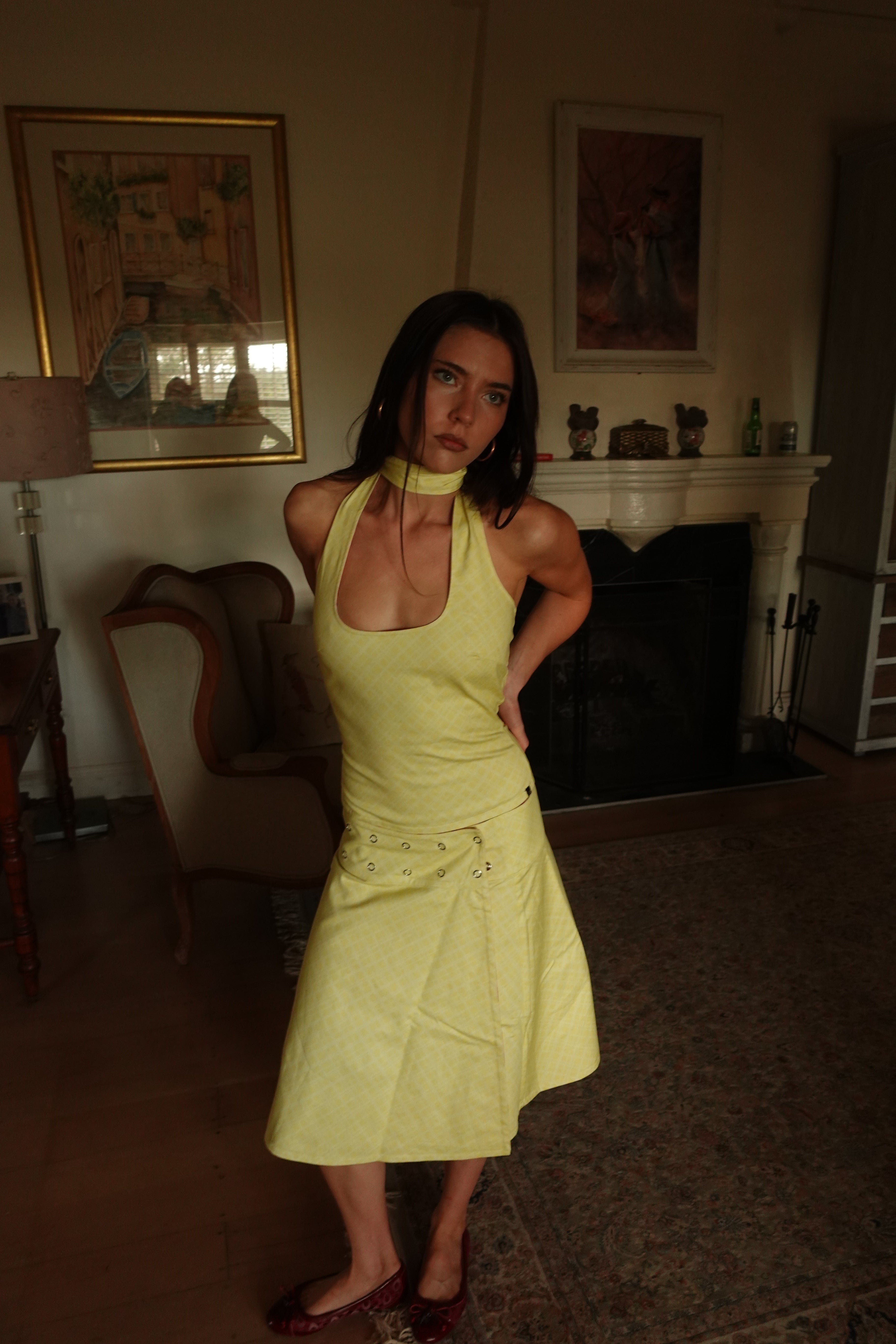Lena Skirt Lemon & Rose