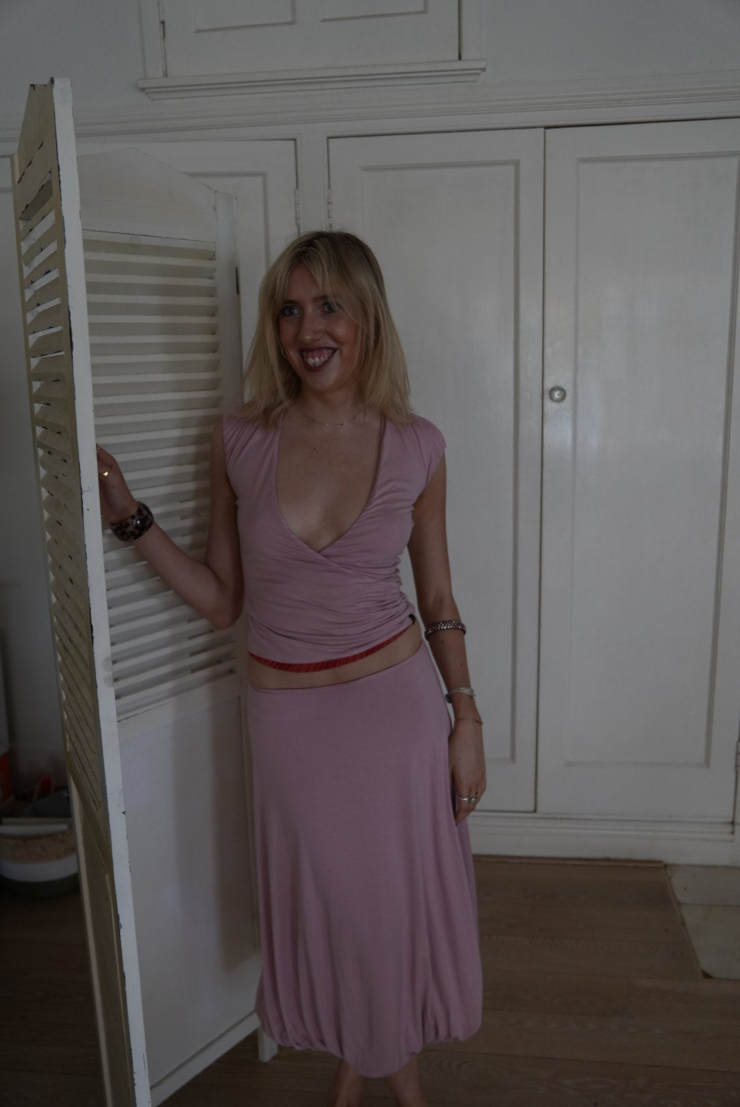 Yasmin Skirt Pink & Terracotta
