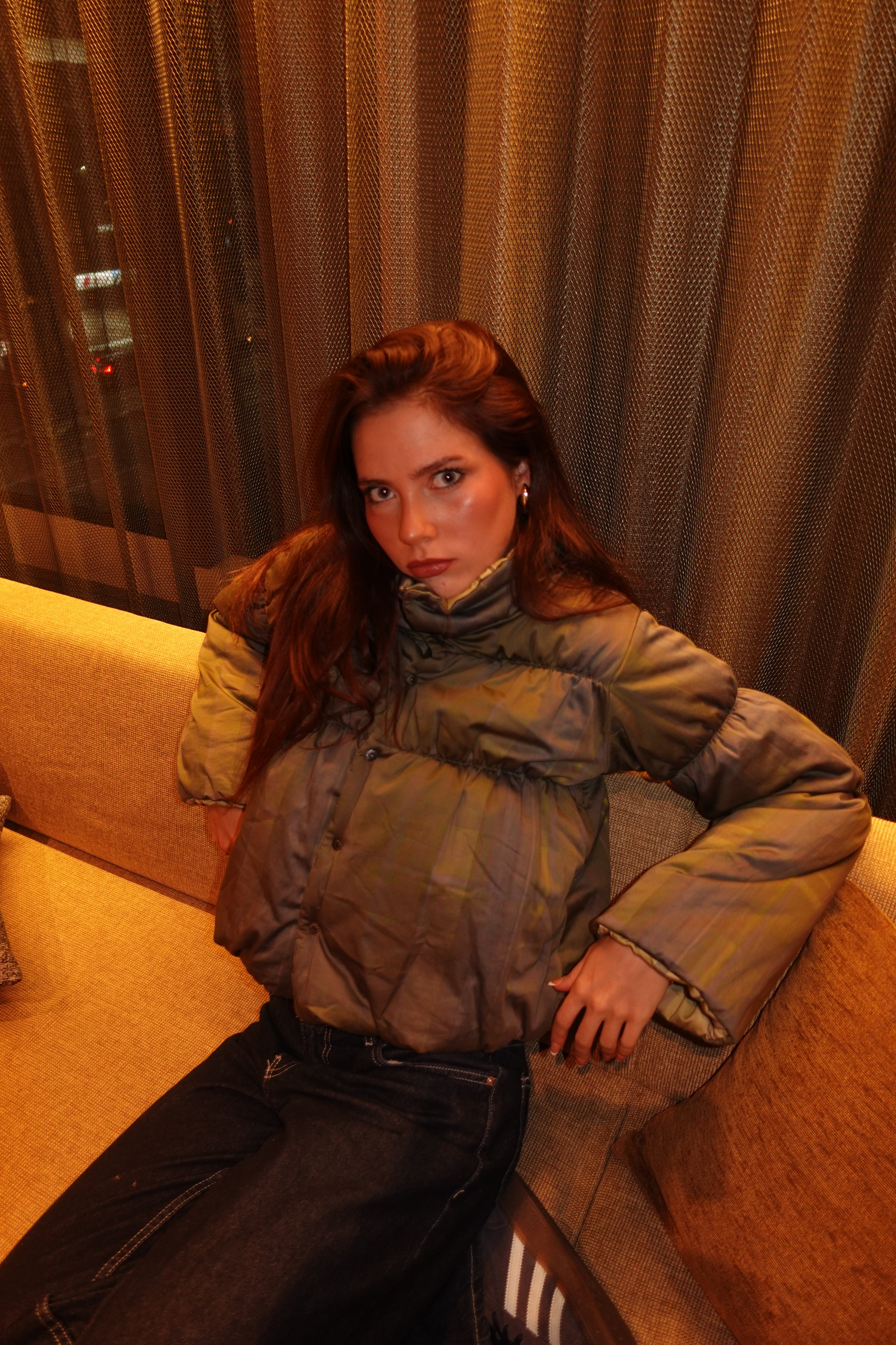 Maude Ivory & Forest Cotton Jacket